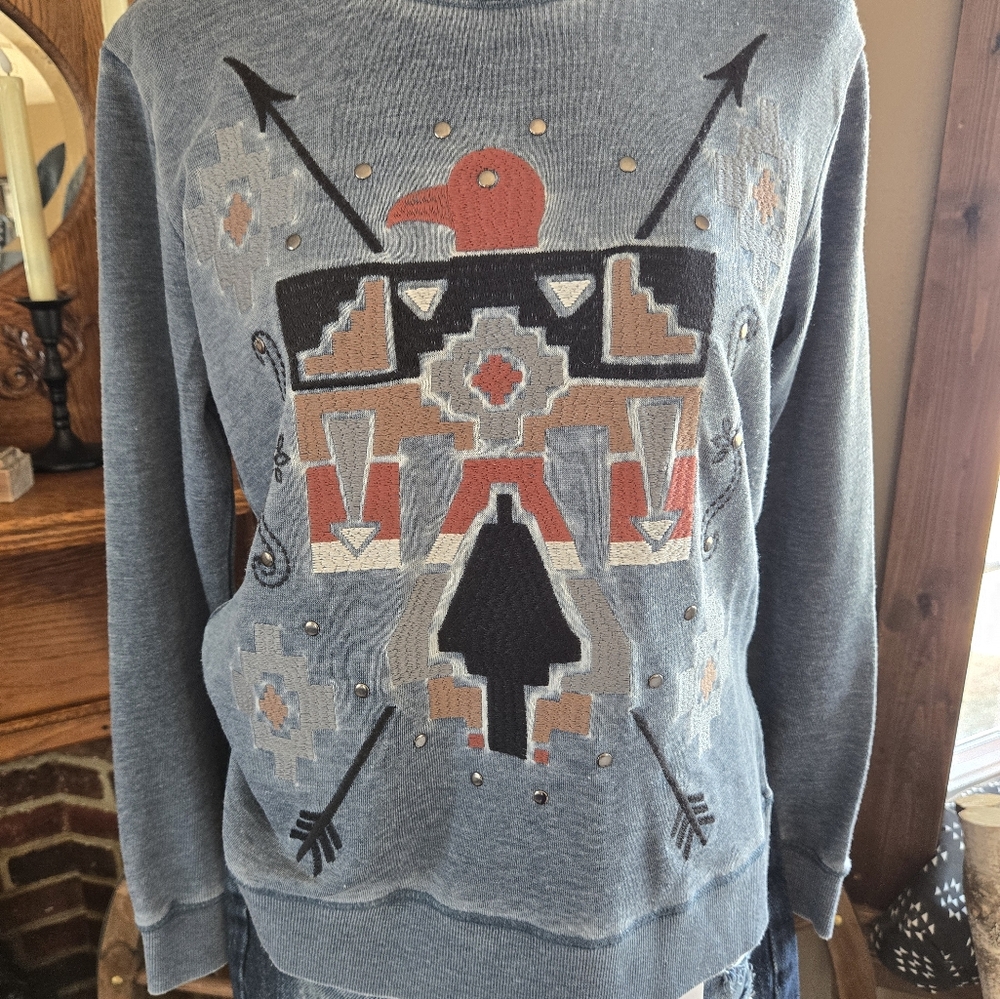 Ariat Graphic Sweatshirt with Red and Navy